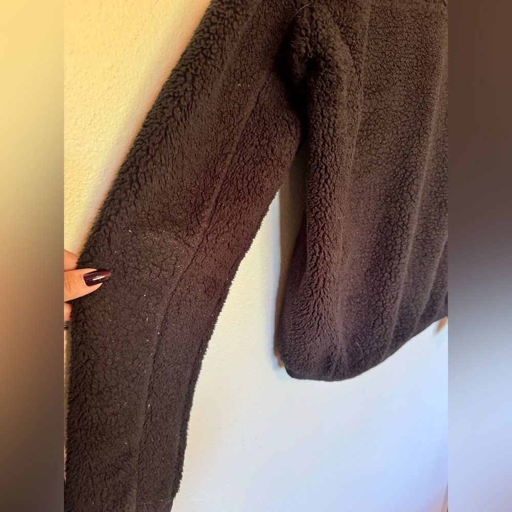 The North Face Womens Sherpa Teddy Full Zip Sweatshirt Medium Black - Picture 6 of 6